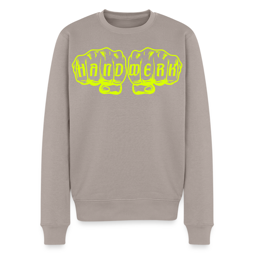 Unisex Premium Pullover "Zimmermann" neongelb Taupe Männer Premium Pullover