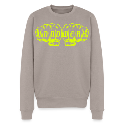Unisex Premium Pullover "Zimmermann" neongelb Taupe Männer Premium Pullover