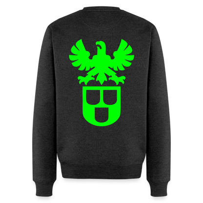 Unisex Premium Pullover "Maler" neongrün Anthrazit meliert Männer Premium Pullover