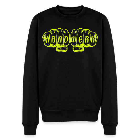 Unisex Premium Pullover "Maler" neongelb Schwarz Männer Premium Pullover