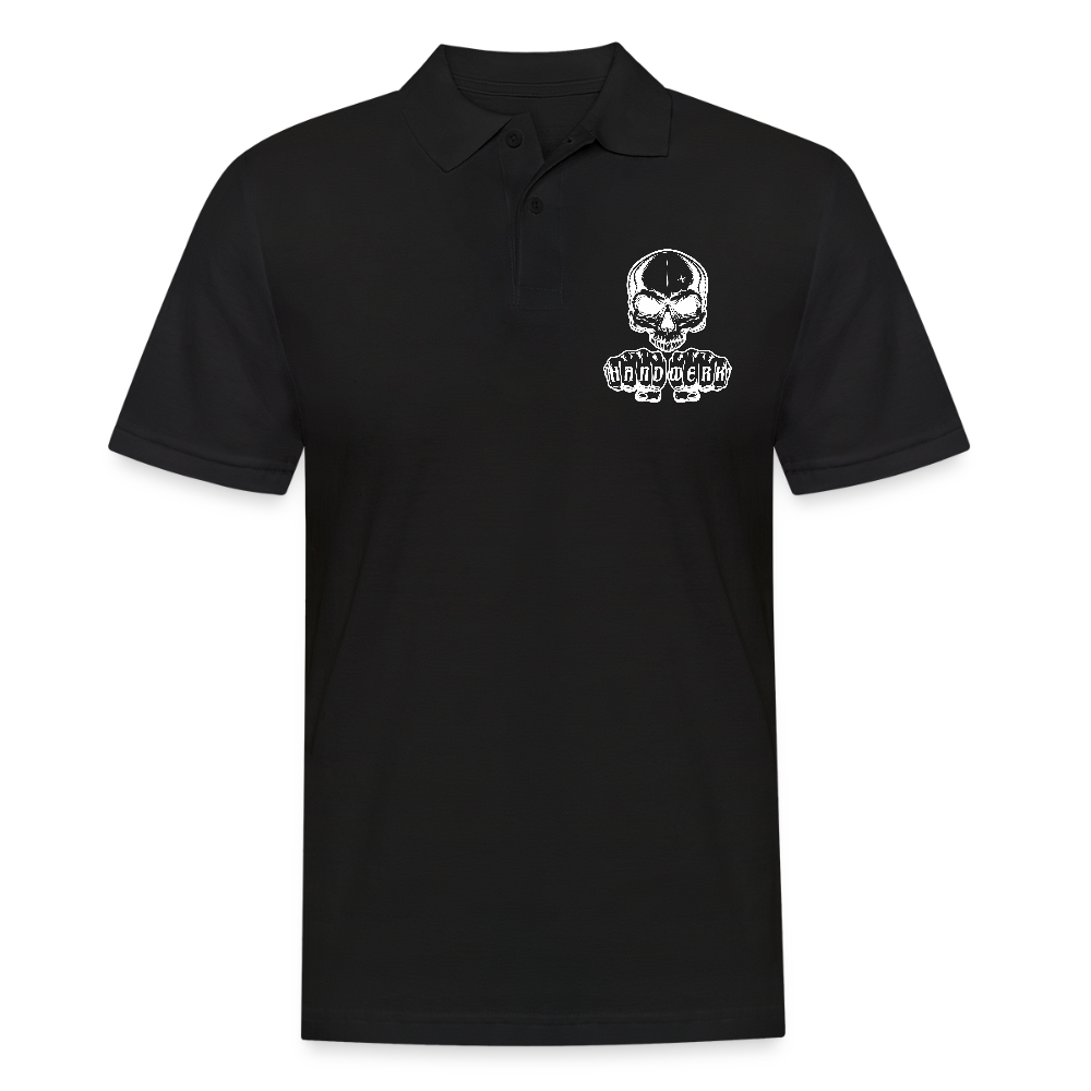 Männer Poloshirt "Skull-Handwerk" Schwarz Männer Poloshirt