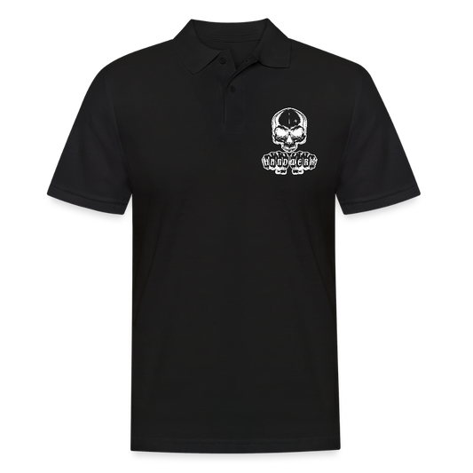 Männer Poloshirt "Skull-Handwerk" Schwarz Männer Poloshirt