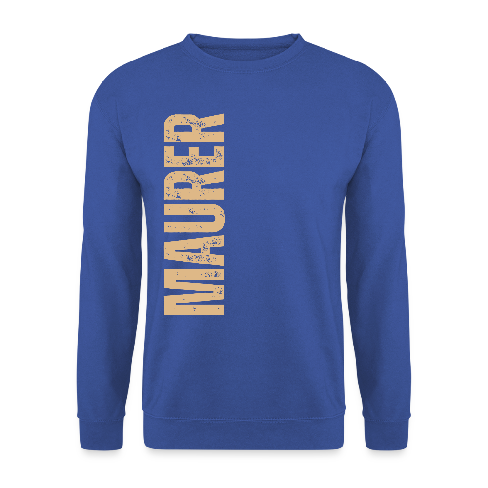 Unisex Pullover "Maurer" Royalblau Unisex Pullover