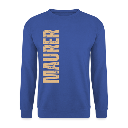 Unisex Pullover "Maurer" Royalblau Unisex Pullover