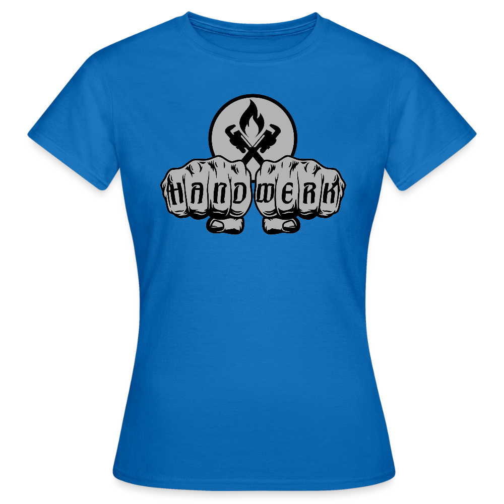 Frauen T-Shirt "Heizungsbauer" Royalblau Frauen T-Shirt
