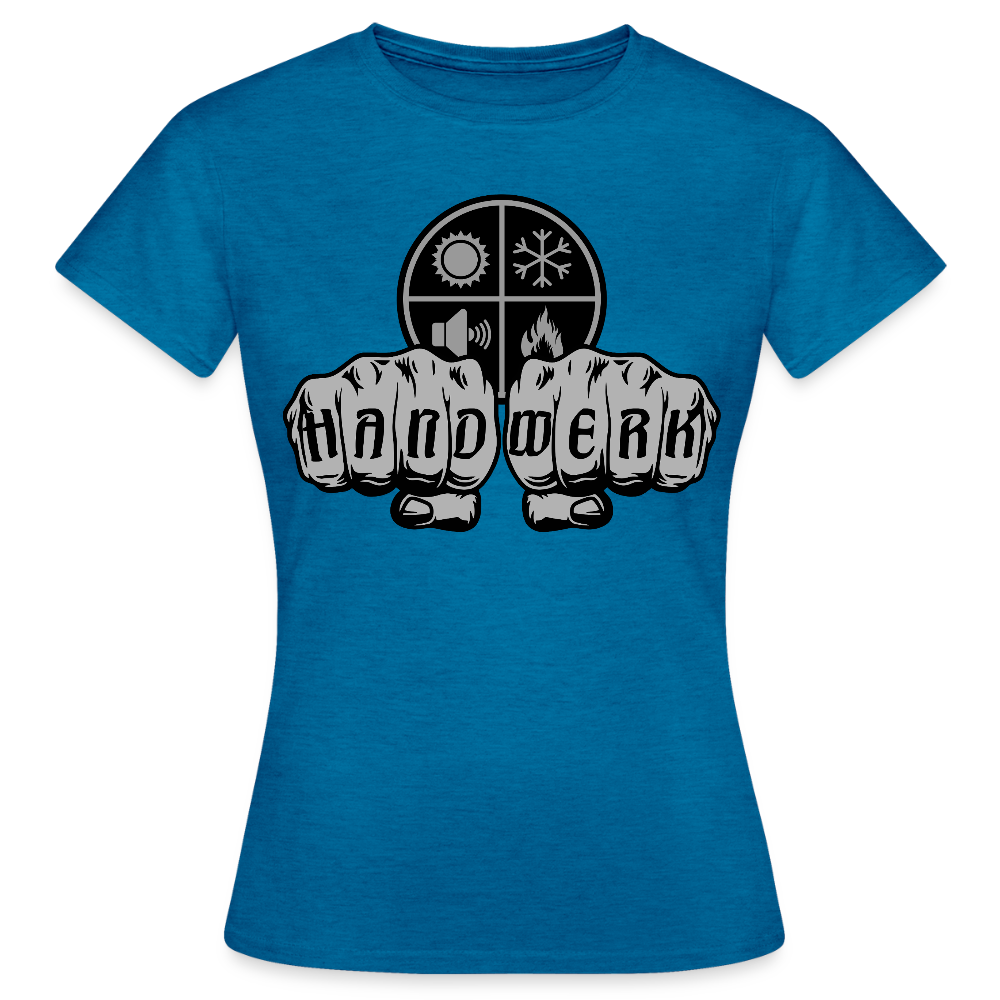 Frauen T-Shirt "Isolierer" Antikblaues Saphir meliert Frauen T-Shirt