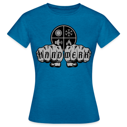 Frauen T-Shirt "Isolierer" Antikblaues Saphir meliert Frauen T-Shirt
