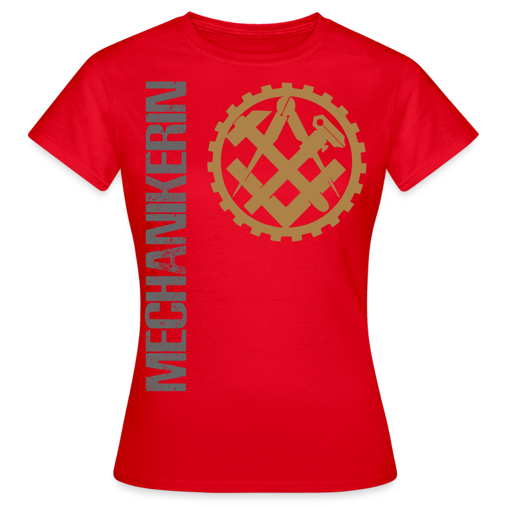 Frauen T-Shirt "Mechanikerin" Rot Frauen T-Shirt