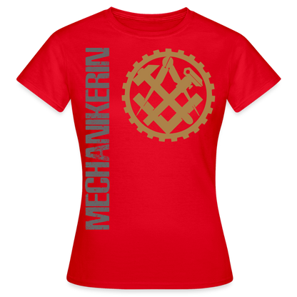 Frauen T-Shirt "Mechanikerin" Rot Frauen T-Shirt