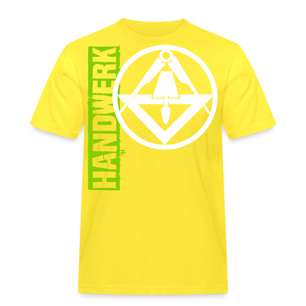 Unisex Workwear T-Shirt "Stuckateur" - Gelb