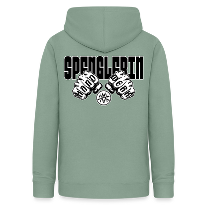 Frauen Hoodie "Spenglerin" (beidseitig beruckt) - Graugrün