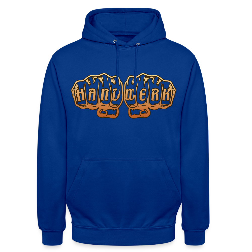 Unisex Hoodie "Handwerk" Royalblau Unisex Hoodie