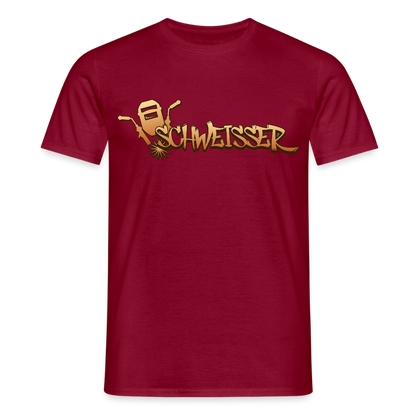 Unisex T-Shirt "Schweisser" Ziegelrot Männer T-Shirt