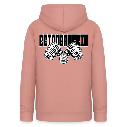 Frauen Hoodie "Betonbauerin" (beidseitig beruckt) - Altrosa