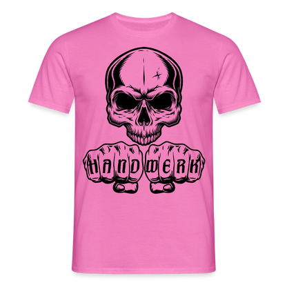 Unisex T-Shirt "Skull-Handwerk" Pink Männer T-Shirt