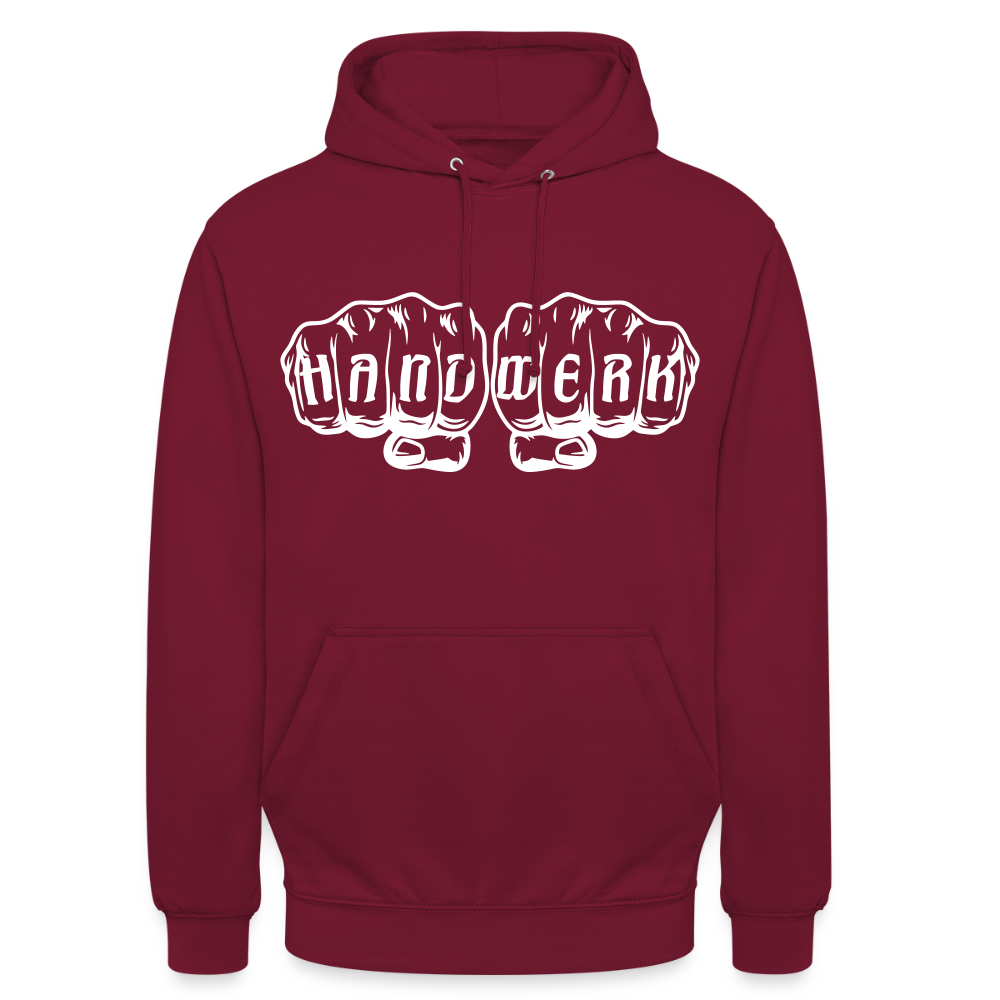 Unisex Hoodie "Handwerk" Bordeaux Unisex Hoodie
