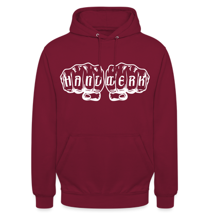 Unisex Hoodie "Handwerk" Bordeaux Unisex Hoodie