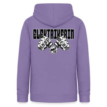 Frauen Hoodie "Elektrikerin" (beidseitig beruckt) Lavendel Frauen Hoodie