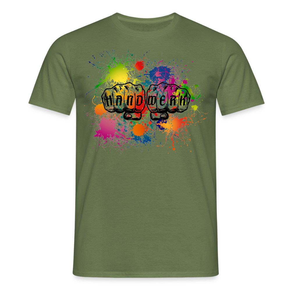 Unisex T-Shirt "Handwerk-Farbklecks" Militärgrün Männer T-Shirt
