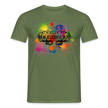 Unisex T-Shirt "Handwerk-Farbklecks" Militärgrün Männer T-Shirt