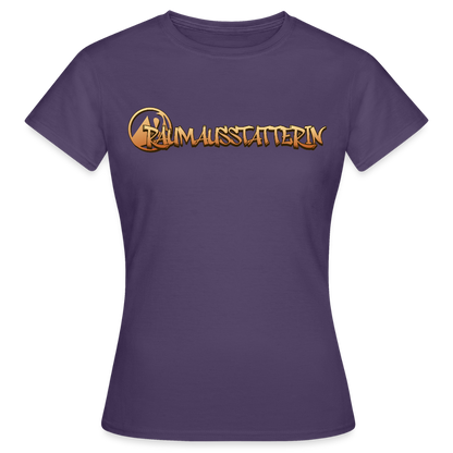 Frauen T-Shirt "Raumausstatterin" Dunkellila Frauen T-Shirt