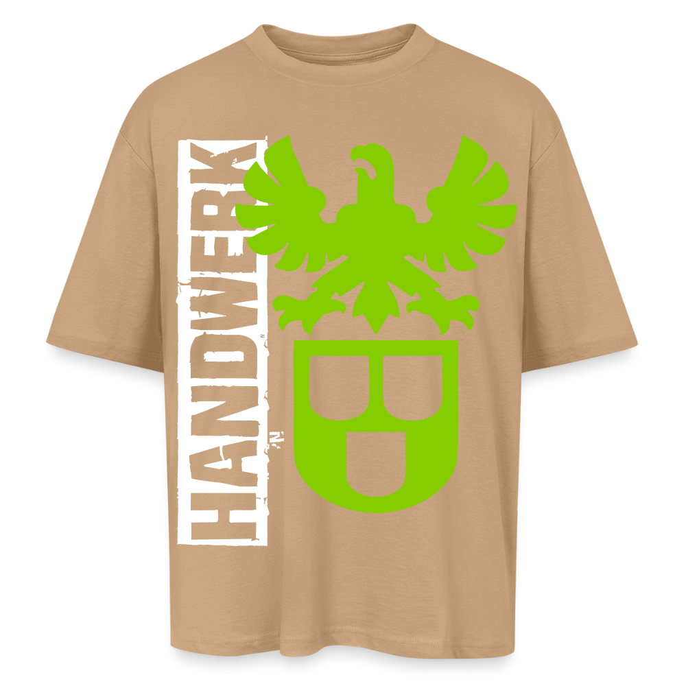 Oversized Unisex T-Shirt "Maler+Lackierer" Beige Oversized Unisex T-Shirt