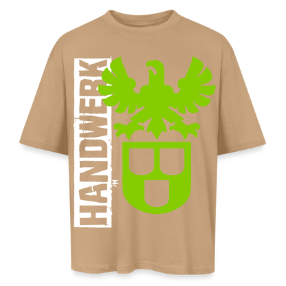 Oversized Unisex T-Shirt "Maler+Lackierer" Beige Oversized Unisex T-Shirt