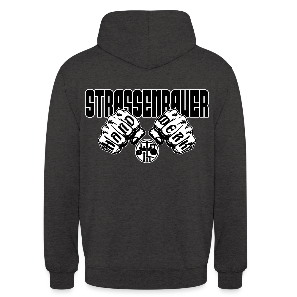 Unisex Hoodie "Strassenbauer" (beidseitig bedruckt) Anthrazit Unisex Hoodie