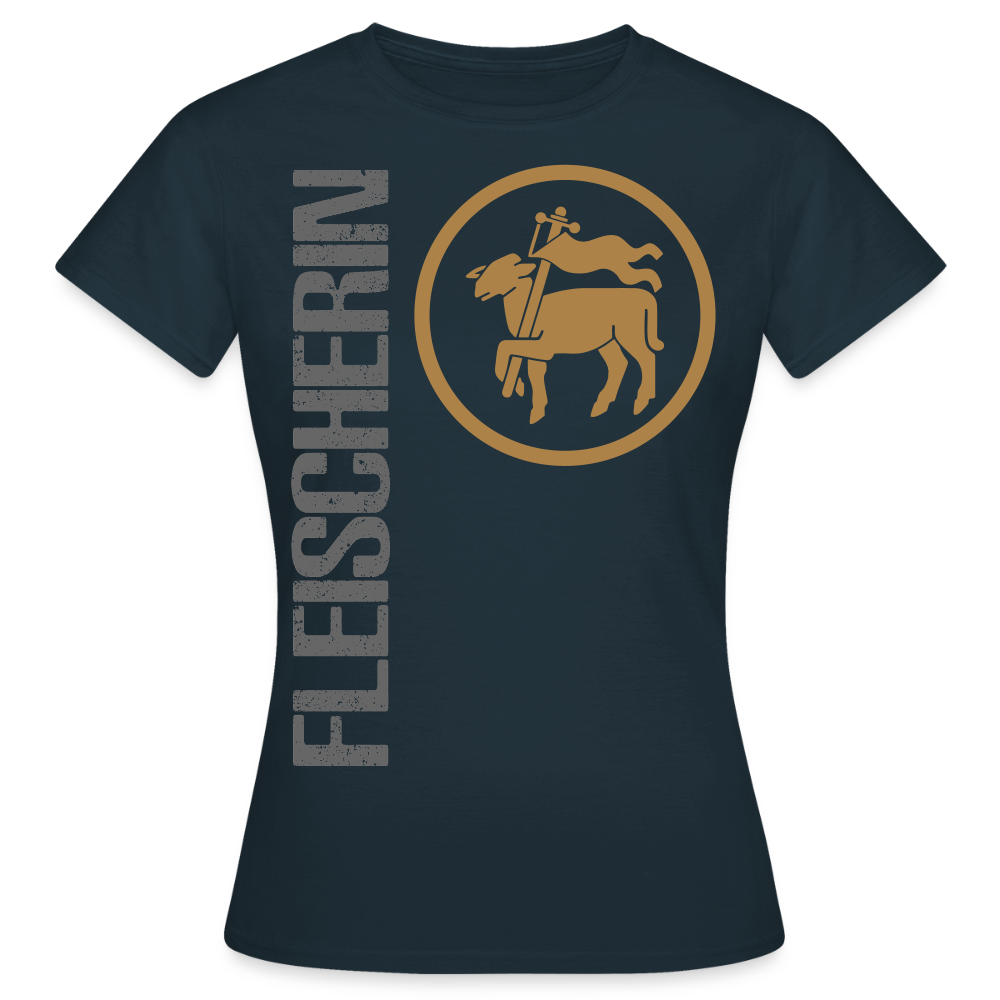 Frauen T-Shirt "Fleischerin" Navy Frauen T-Shirt