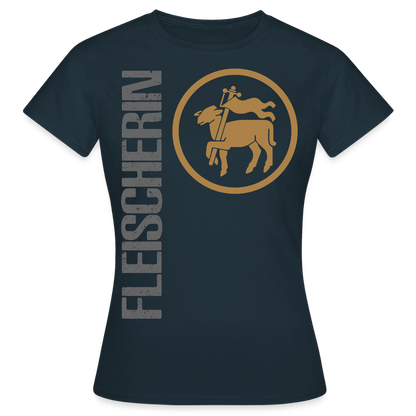 Frauen T-Shirt "Fleischerin" Navy Frauen T-Shirt