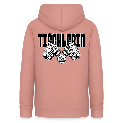 Frauen Hoodie "Tischlerin" (beidseitig beruckt) Altrosa Frauen Hoodie