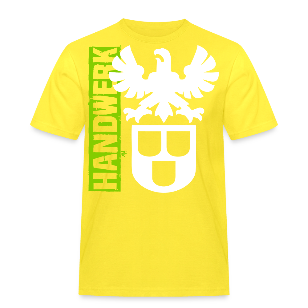 Unisex Workwear T-Shirt "Maler&Lackierer" Gelb Männer Workwear T-Shirt