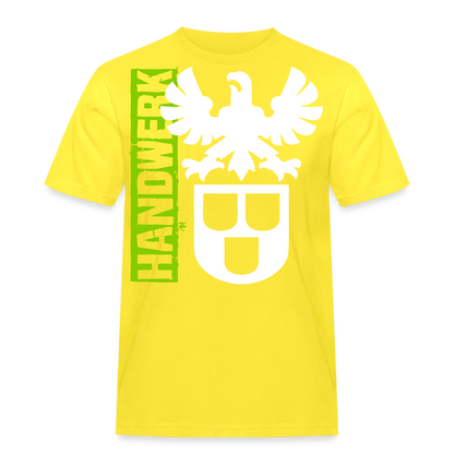 Unisex Workwear T-Shirt "Maler&Lackierer" Gelb Männer Workwear T-Shirt