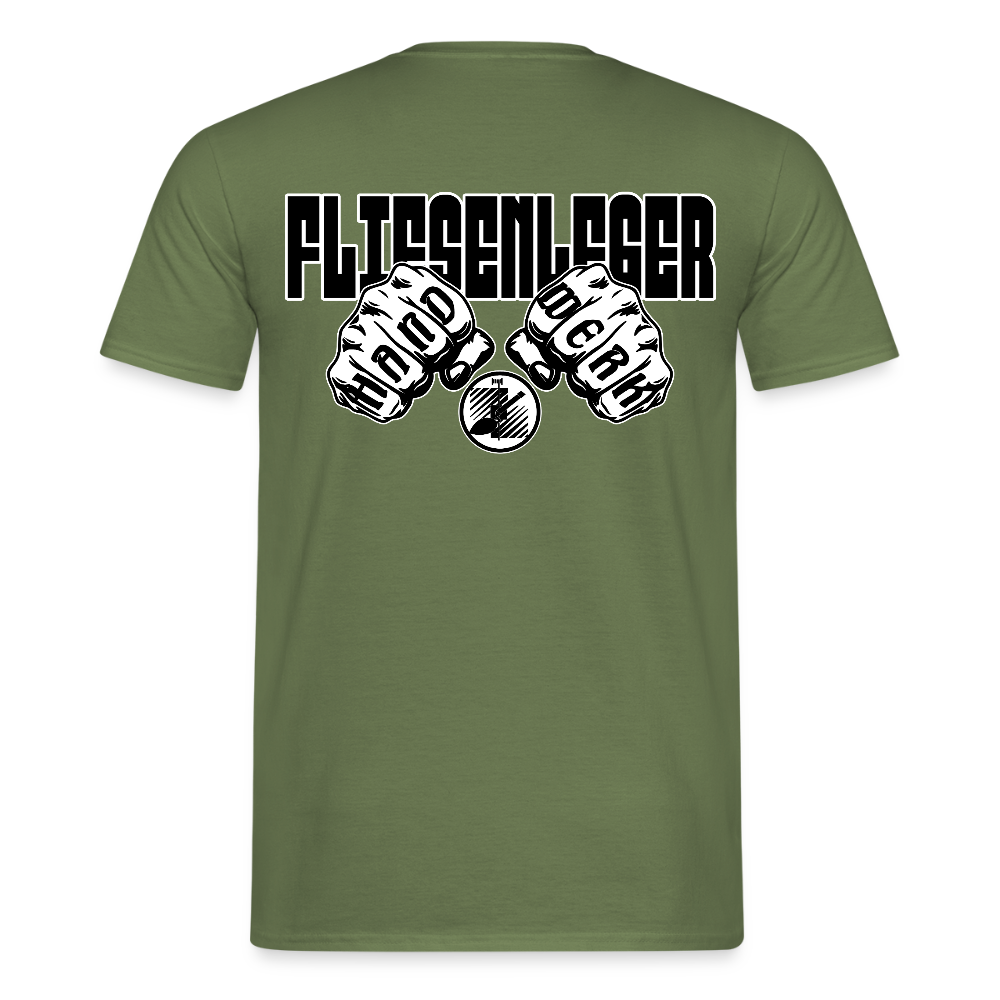 Unisex T-Shirt "Fliesenleger" Militärgrün Männer T-Shirt