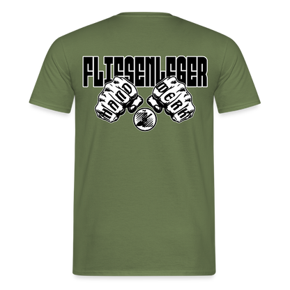 Unisex T-Shirt "Fliesenleger" Militärgrün Männer T-Shirt