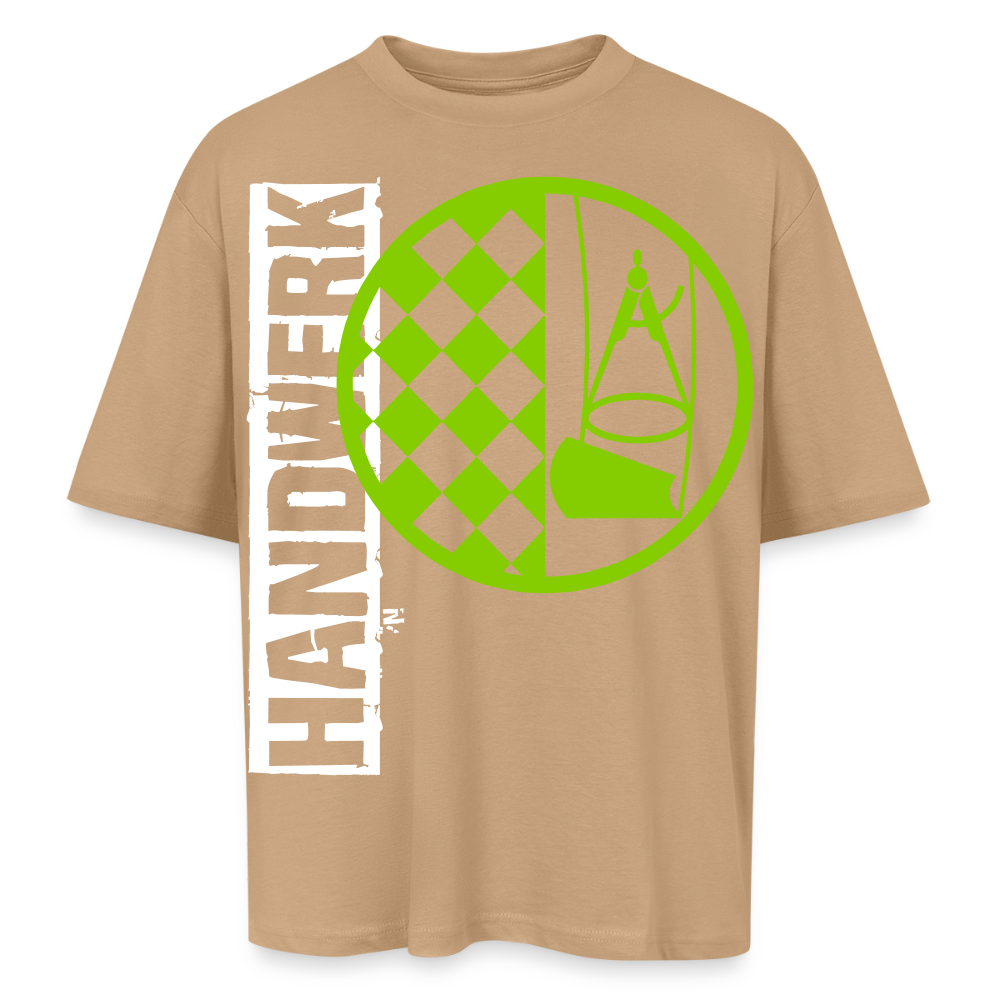 Oversized Unisex T-Shirt "Bodenleger" Beige Oversized Unisex T-Shirt