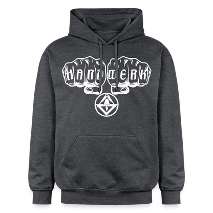 Gildan Unisex Softstyle® "Stuckateur" Dunkelgrau meliert Gildan Unisex Softstyle® Midweight Hoodie