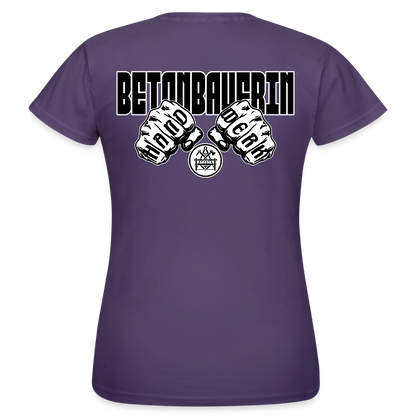 Frauen T-Shirt "Betonbauerin" (beidseitig bedruckt) - Dunkellila