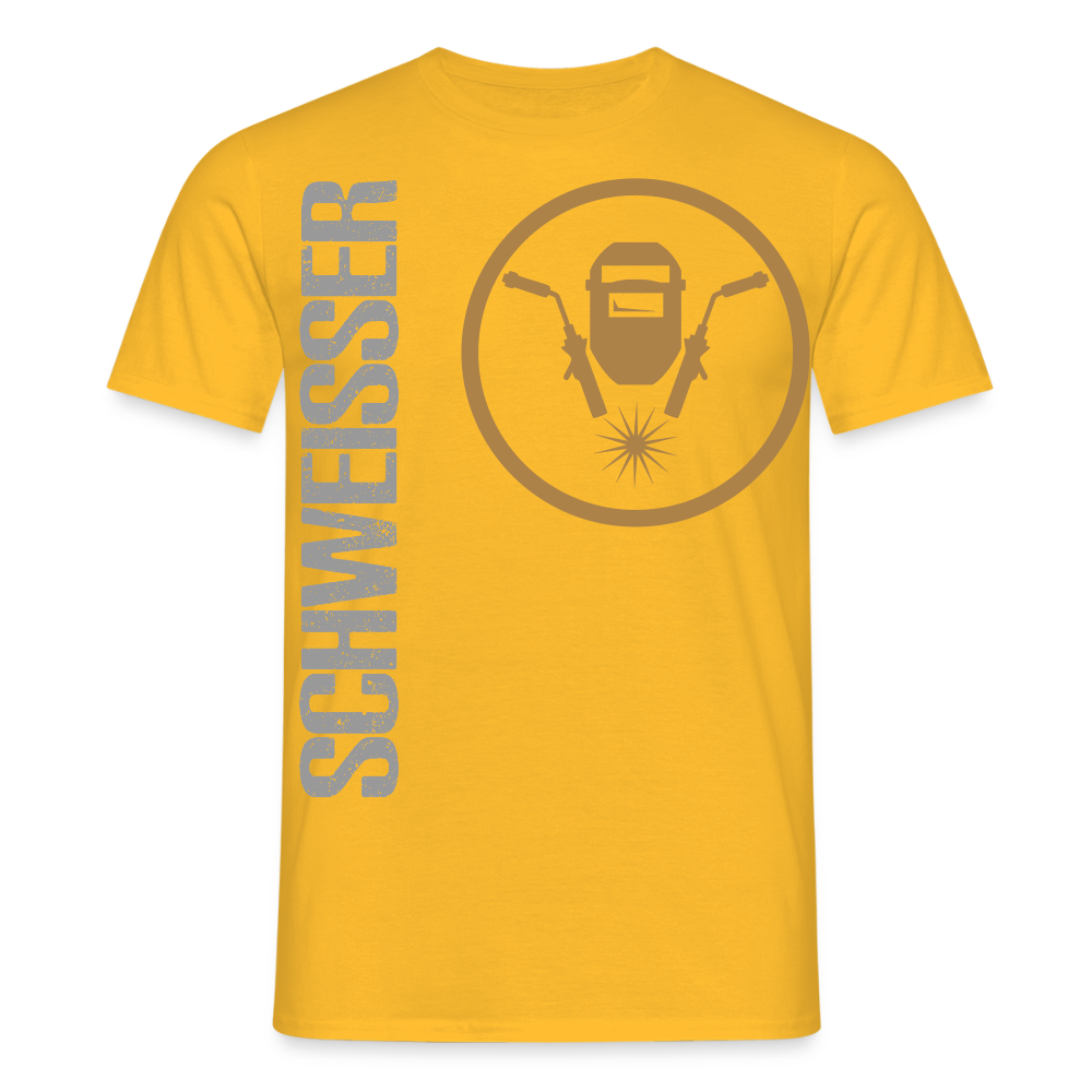 Unisex T-Shirt "Schweisser" Gelb Männer T-Shirt