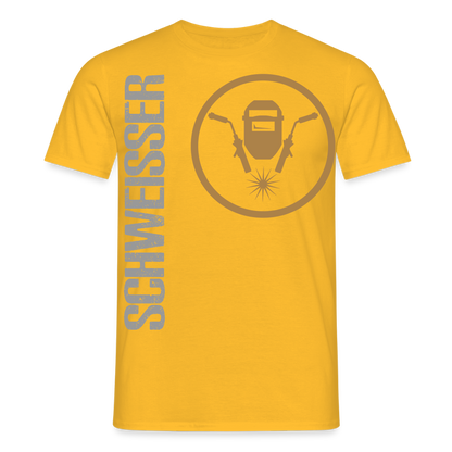 Unisex T-Shirt "Schweisser" Gelb Männer T-Shirt