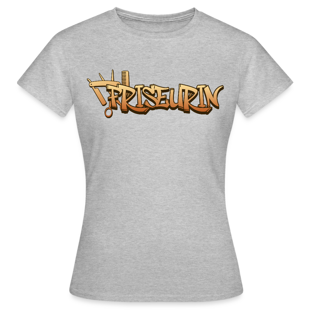 Frauen T-Shirt "Friseurin" Grau meliert Frauen T-Shirt
