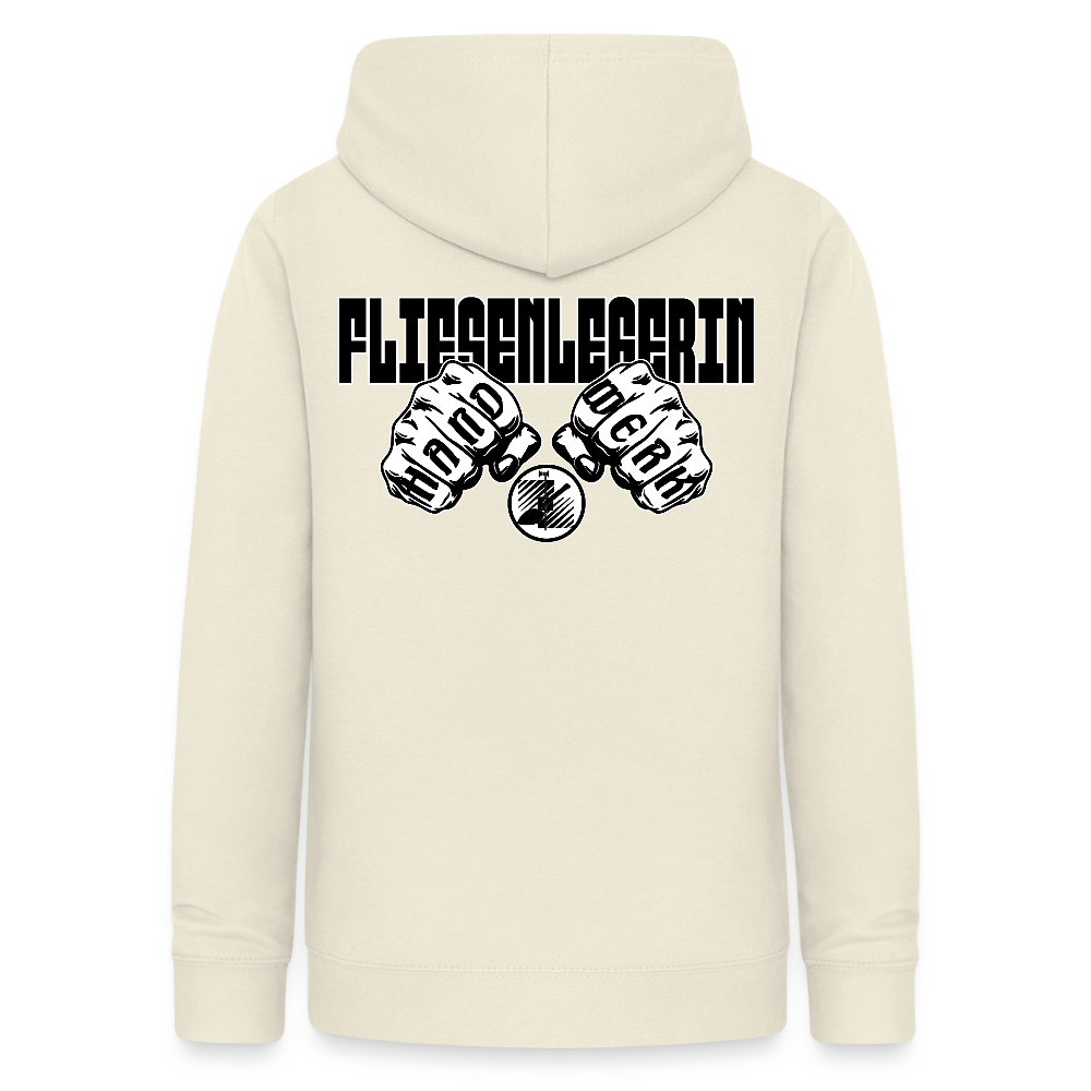 Frauen Hoodie "Fliesenlegerin" (beidseitig beruckt) Vanille-Milchshake Frauen Hoodie