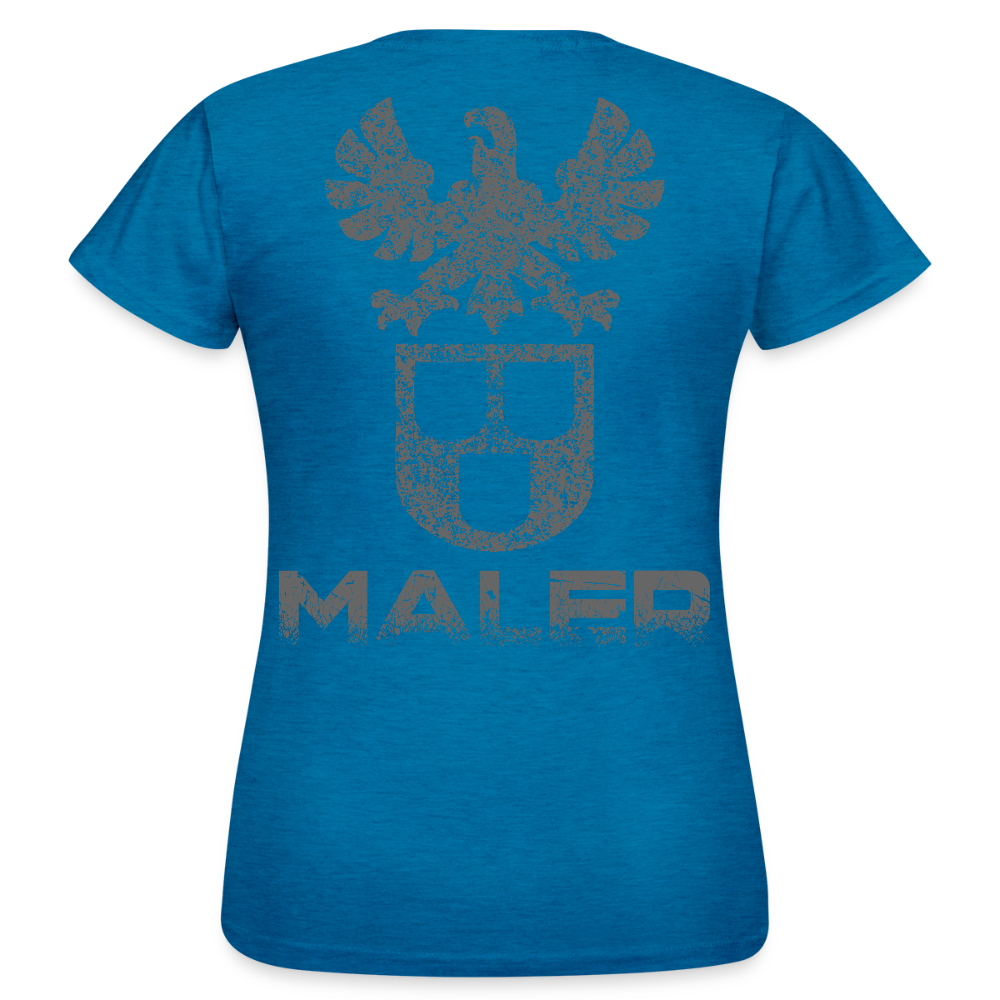 Frauen T-Shirt "Maler" Antikblaues Saphir meliert Frauen T-Shirt