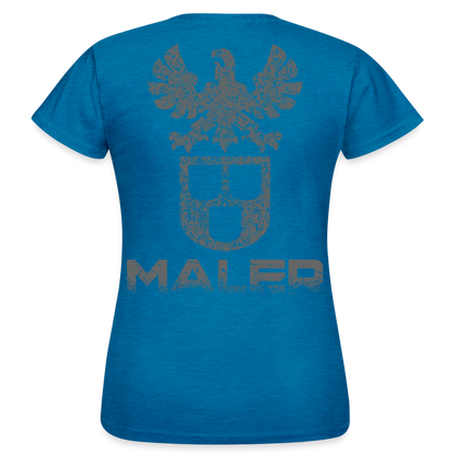 Frauen T-Shirt "Maler" Antikblaues Saphir meliert Frauen T-Shirt