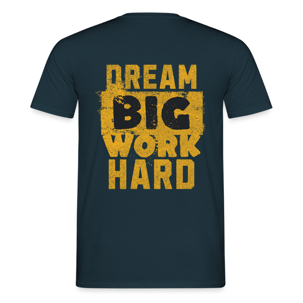 Unisex T-Shirt "Work Hard" Navy Männer T-Shirt