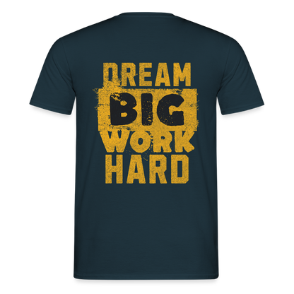 Unisex T-Shirt "Work Hard" Navy Männer T-Shirt
