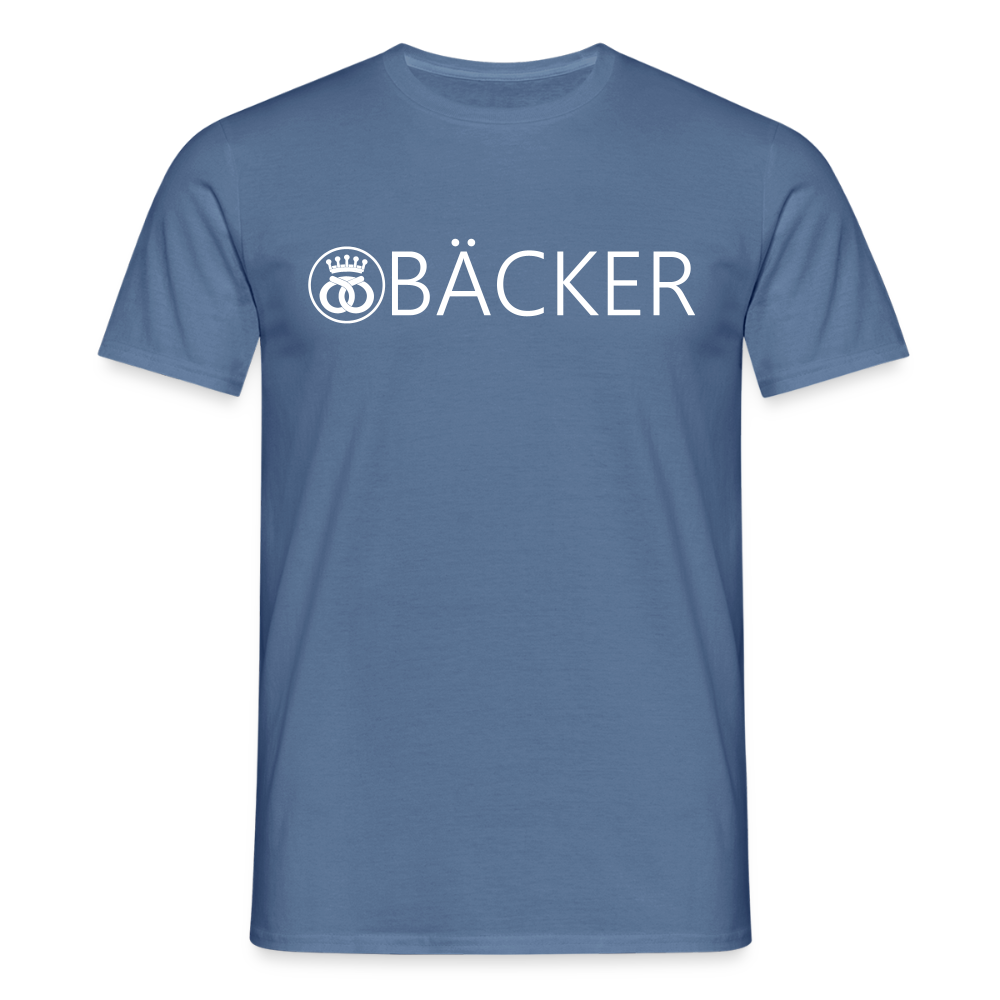 Unisex T-Shirt "Bäcker" Taubenblau Männer T-Shirt