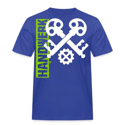 Unisex Workwear T-Shirt "Schlosser" Royalblau Männer Workwear T-Shirt
