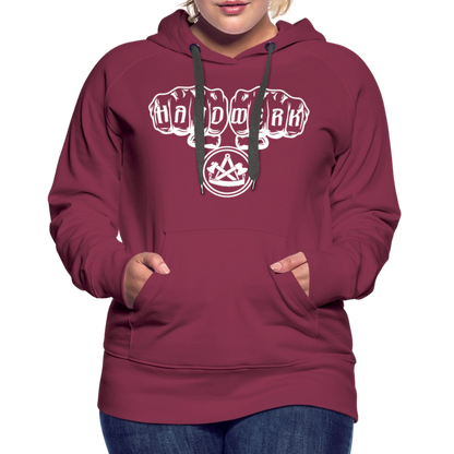 Frauen Premium Hoodie "Zimmermann" - Bordeaux