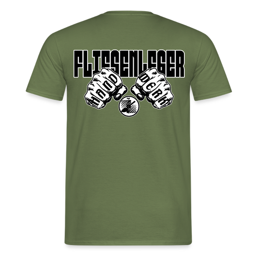 Unisex T-Shirt "Fliesenleger" Militärgrün Männer T-Shirt